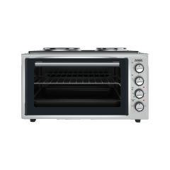 Duplo staklo na vratima rerne
Emajlirana rerne
Skriveni grijač
Mogućnost podešavanja snage rada ringla(1,2,3 nivoa rada)
Tepsija i rešetka za rernu
Boja: crna
45 litara
Garancija 12 mjeseci